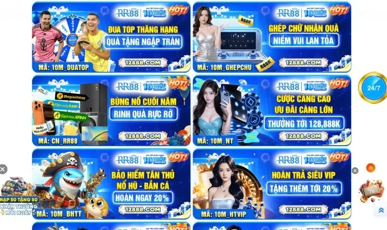 Các chương trình Khuyến Mãi RR88