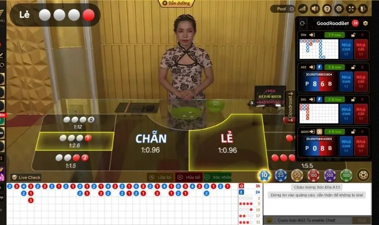 Bàn cược Xóc Đĩa Tại RR88